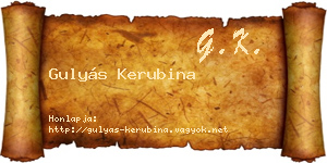 Gulyás Kerubina névjegykártya